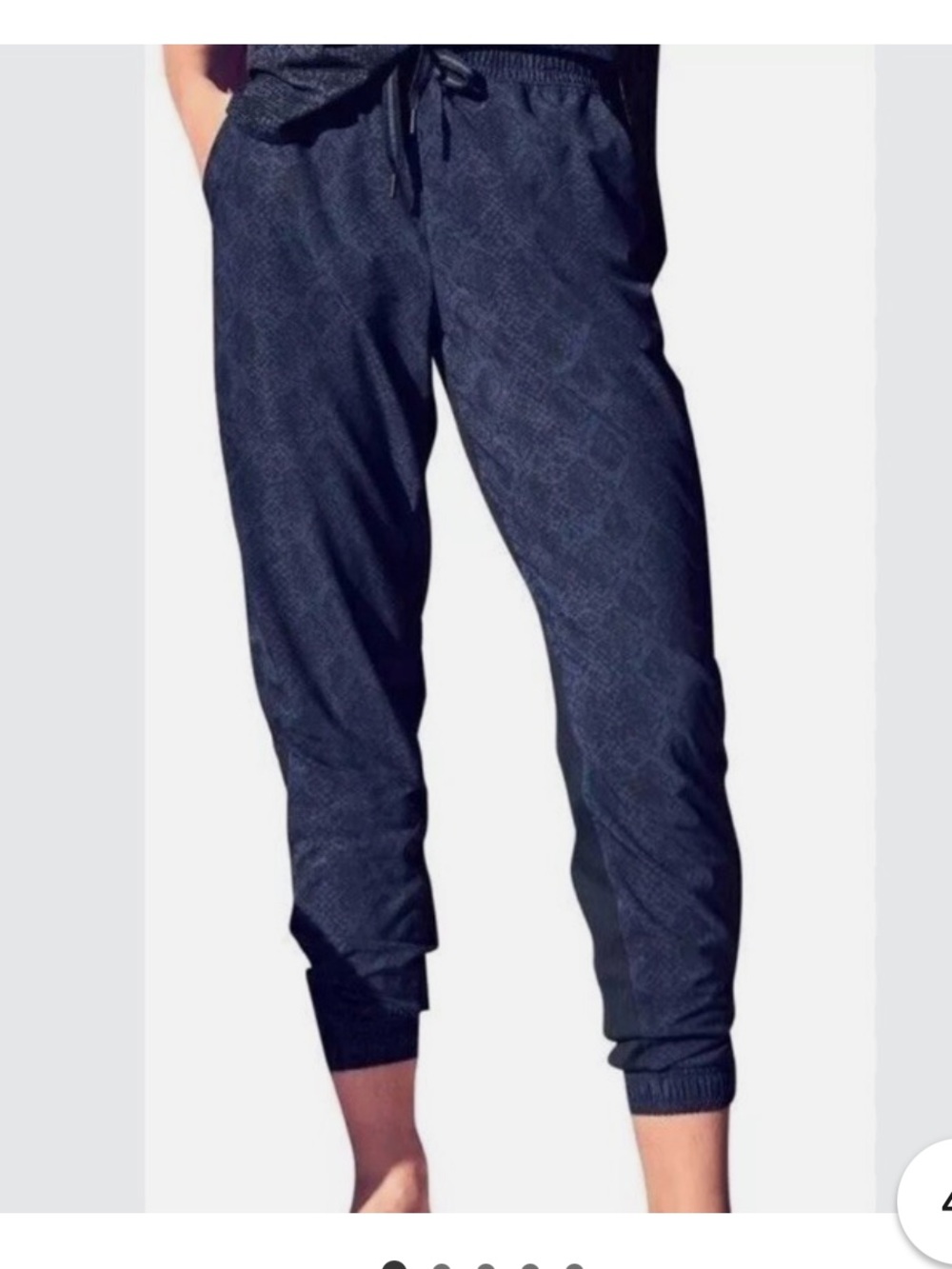 Athleta Printed Brooklyn Jogger Dress Blue Python